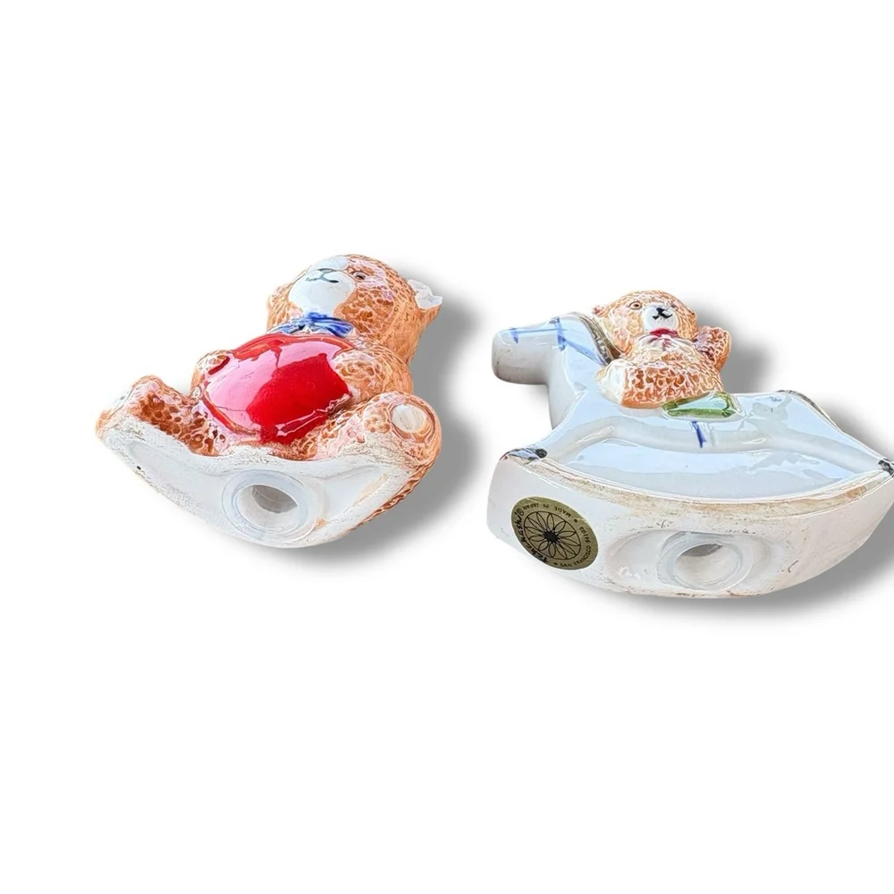 Vintage Takahashi Bears Salt and Pepper Shaker Set Rocking Chair
